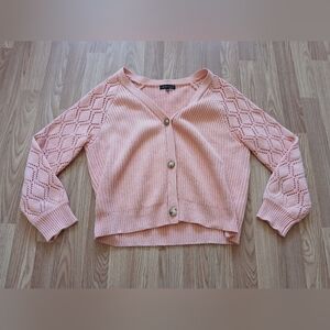 Love Ellie Women's Pink Cardigan Sweater